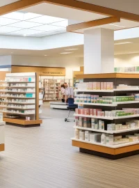 farmacia marrom e verde